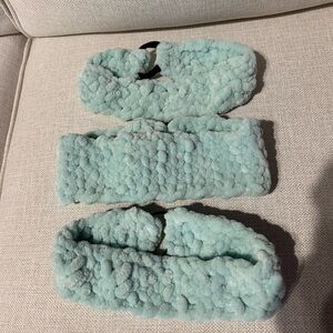 Cozy Mint Green Fleece Headbands